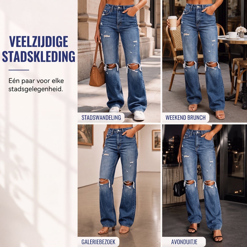 💎 Exclusieve Deal ✨ Dames High Waist Gescheurde Jeans 👖 Trendy Look, Comfortabele Pasvorm & Flatterend Design