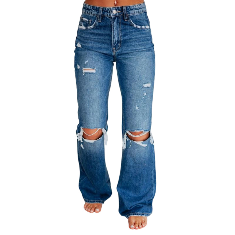 💎 Exclusieve Deal ✨ Dames High Waist Gescheurde Jeans 👖 Trendy Look, Comfortabele Pasvorm & Flatterend Design