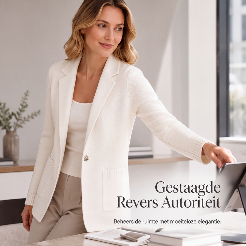 🌸 Nieuwe Collectie ✨ Gebreid Damesvest met Reverskraag 🧶 Elegant Design, Zacht & Comfortabel