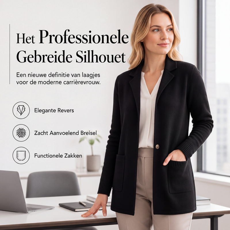 🌸 Nieuwe Collectie ✨ Gebreid Damesvest met Reverskraag 🧶 Elegant Design, Zacht & Comfortabel