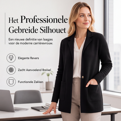 🌸 Nieuwe Collectie ✨ Gebreid Damesvest met Reverskraag 🧶 Elegant Design, Zacht & Comfortabel