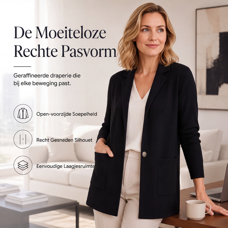 🌸 Nieuwe Collectie ✨ Gebreid Damesvest met Reverskraag 🧶 Elegant Design, Zacht & Comfortabel