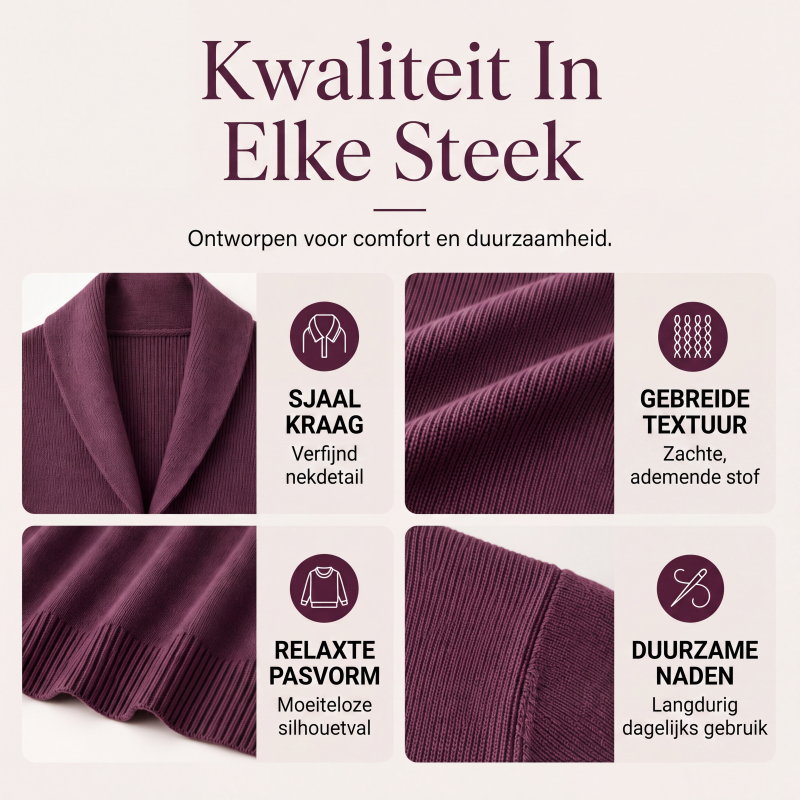 ✨ Nieuwe Collectie 🌸 Dames Pullover Trui met Sjaalkraag 🧶 Elegant, Zacht & Comfortabel Warm