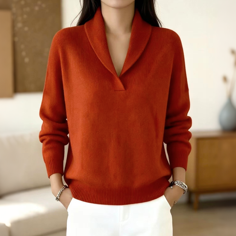 ✨ Nieuwe Collectie 🌸 Dames Pullover Trui met Sjaalkraag 🧶 Elegant, Zacht & Comfortabel Warm
