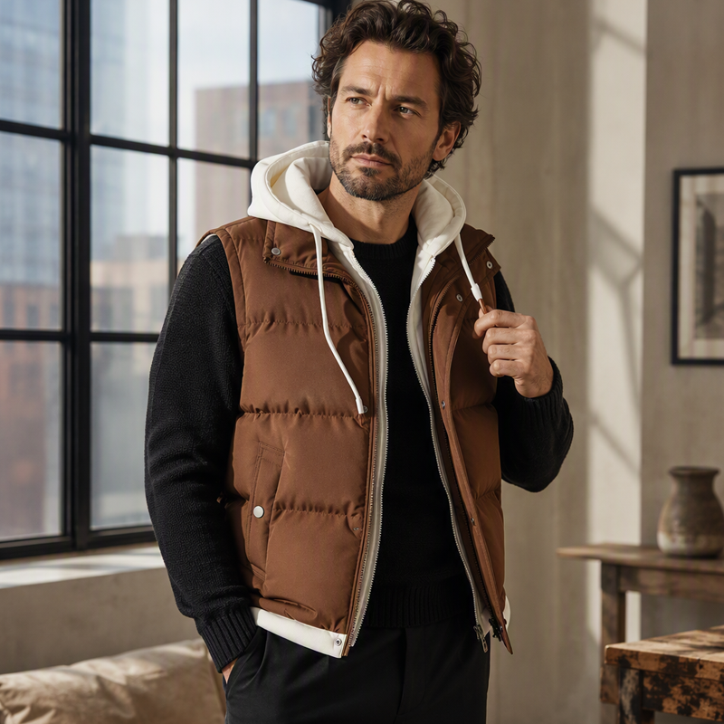 🔥Gratis verzending✈️Verdikte gewatteerde winterbodywarmer met capuchon