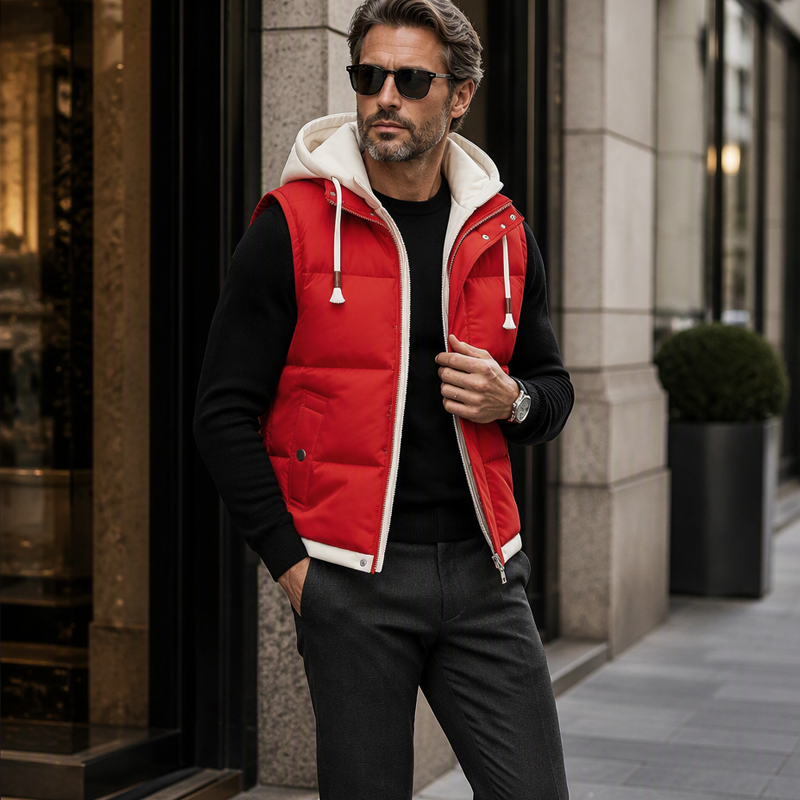 🔥Gratis verzending✈️Verdikte gewatteerde winterbodywarmer met capuchon