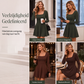 👗Damesmini-jurk met vierkante hals en lange mouwen