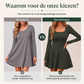 👗Damesmini-jurk met vierkante hals en lange mouwen