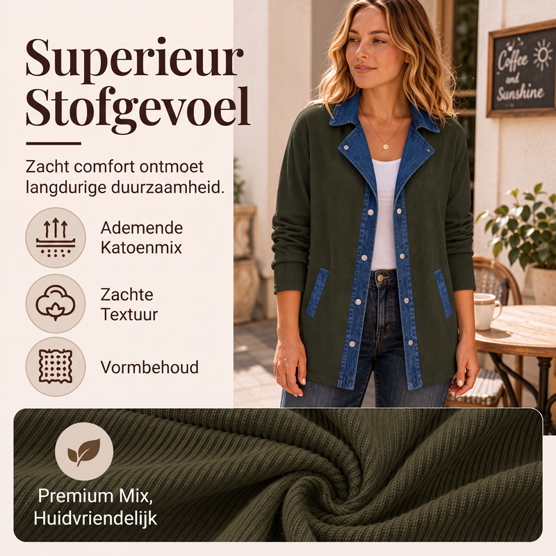 🧥🔥Gratis verzending✈️Casuele spijkerjack voor dames met patchwork