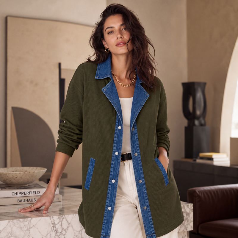 🧥🔥Gratis verzending✈️Casuele spijkerjack voor dames met patchwork