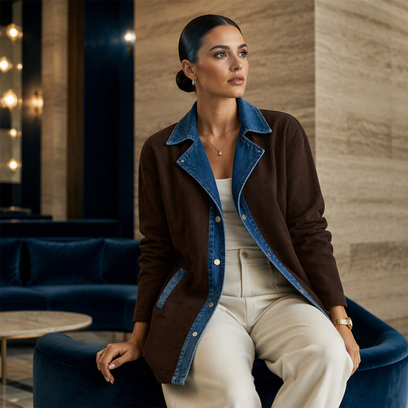 🧥🔥Gratis verzending✈️Casuele spijkerjack voor dames met patchwork