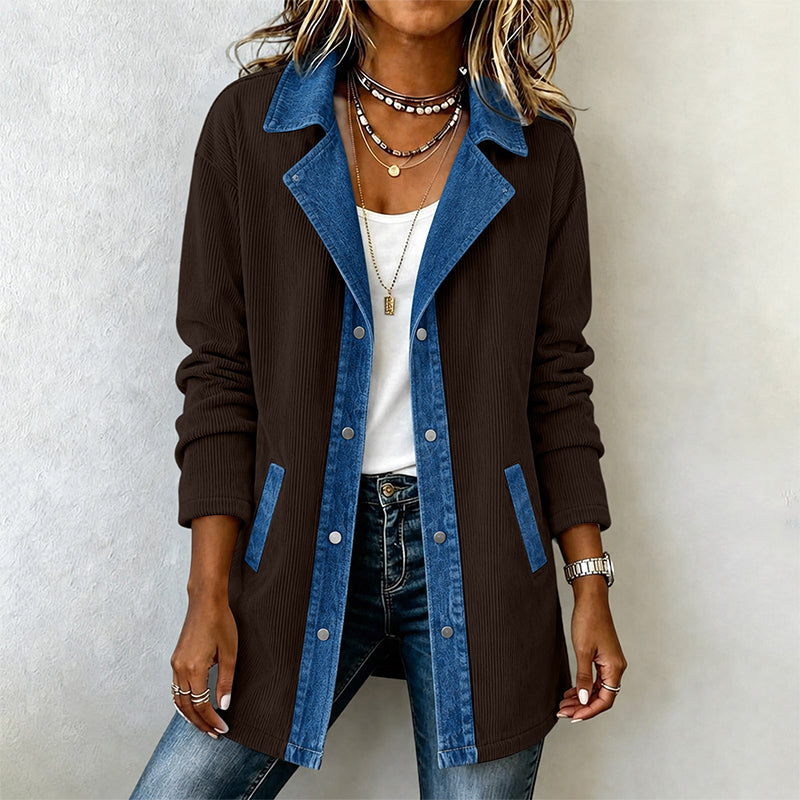 🧥🔥Gratis verzending✈️Casuele spijkerjack voor dames met patchwork