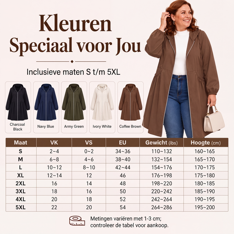 🔥Gratis verzending✈️Casual losvallende halflange capuchonjas voor dames