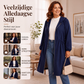 🔥Gratis verzending✈️Casual losvallende halflange capuchonjas voor dames