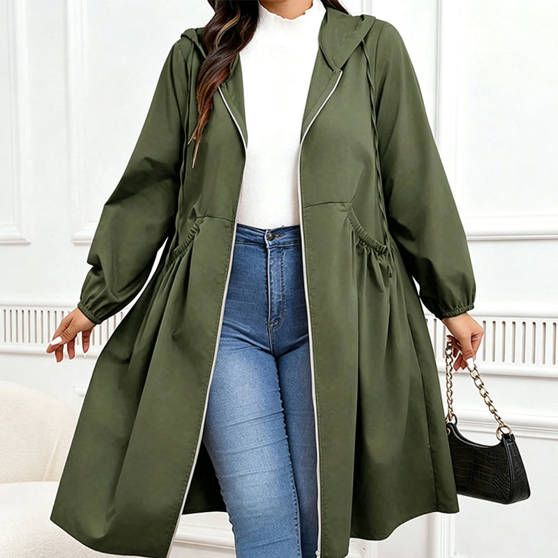 🔥Gratis verzending✈️Casual losvallende halflange capuchonjas voor dames