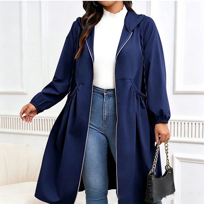 🔥Gratis verzending✈️Casual losvallende halflange capuchonjas voor dames
