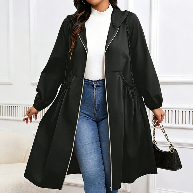 🔥Gratis verzending✈️Casual losvallende halflange capuchonjas voor dames