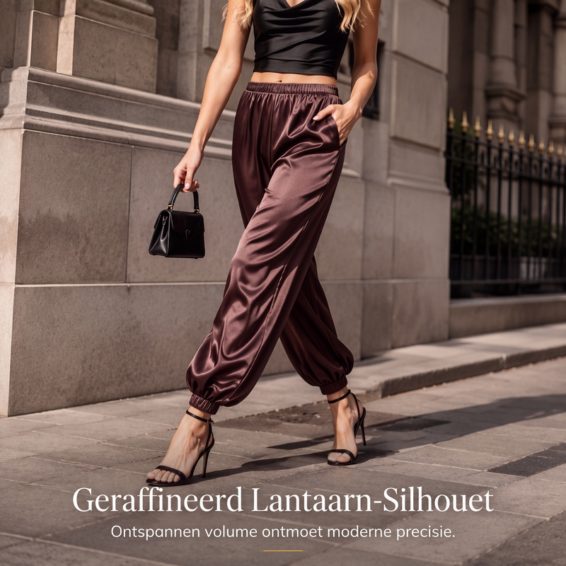 👖Wijde satijnen harembroeken voor dames
