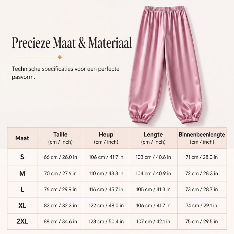 👖Wijde satijnen harembroeken voor dames