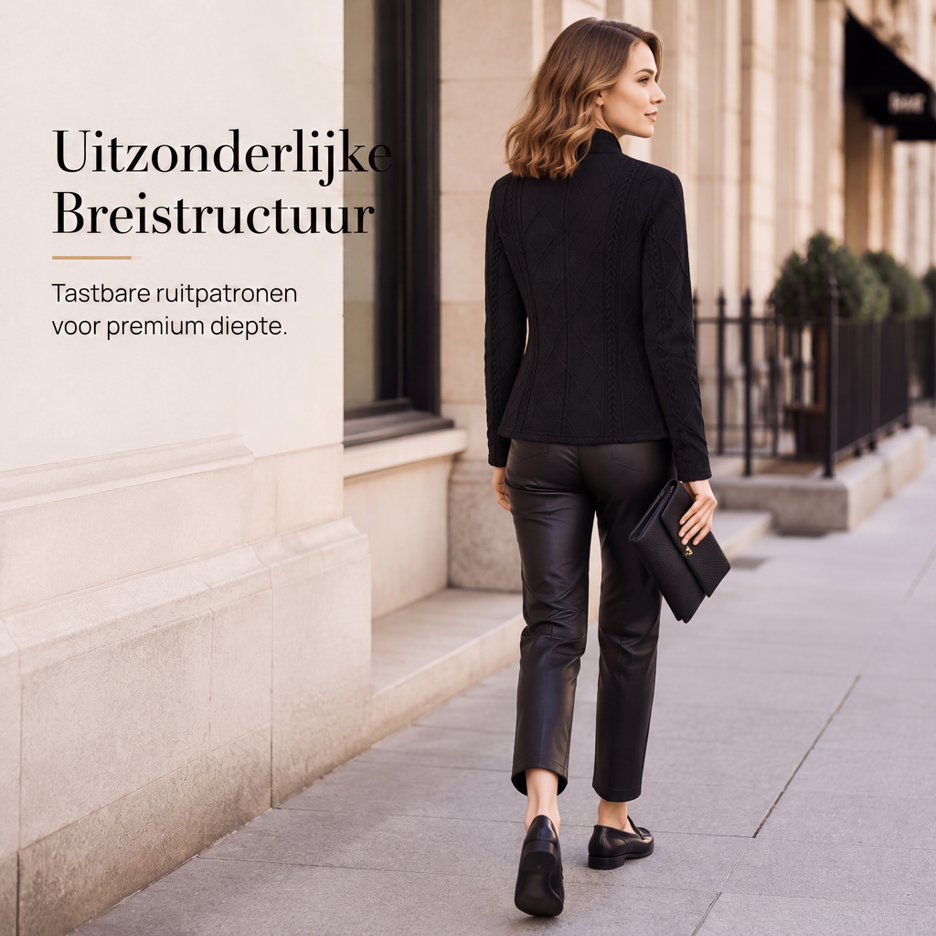 ✨Dames getextureerde blazer met knopen