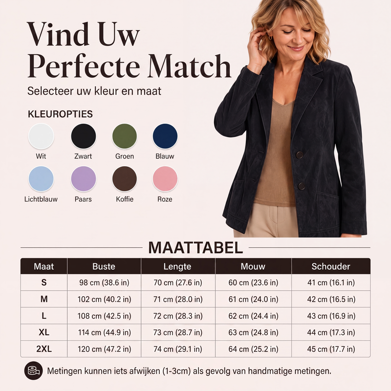 💎 Exclusieve Deal ✨ Dames Suède Blazer 🧥 Luxe Uitstraling, Zachte Textuur & Elegante Pasvorm