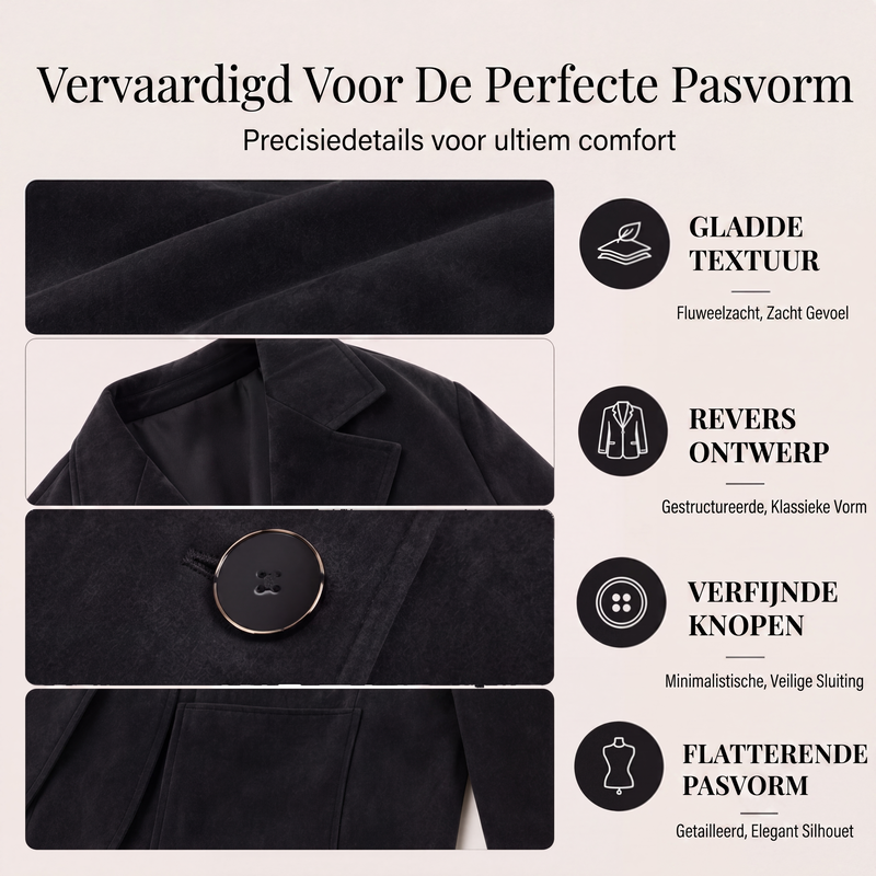 💎 Exclusieve Deal ✨ Dames Suède Blazer 🧥 Luxe Uitstraling, Zachte Textuur & Elegante Pasvorm