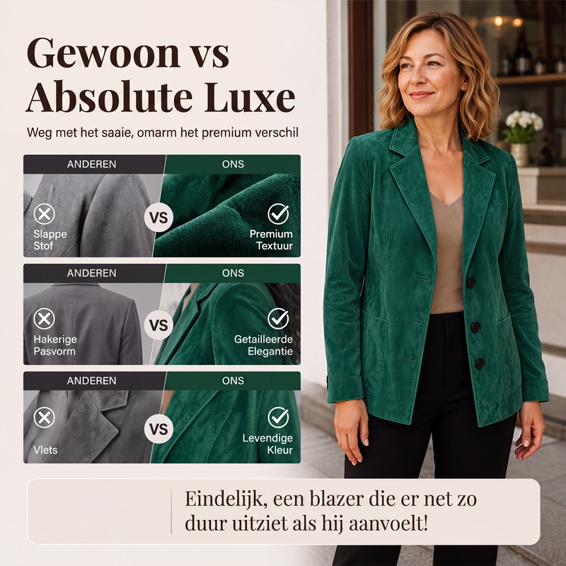 💎 Exclusieve Deal ✨ Dames Suède Blazer 🧥 Luxe Uitstraling, Zachte Textuur & Elegante Pasvorm