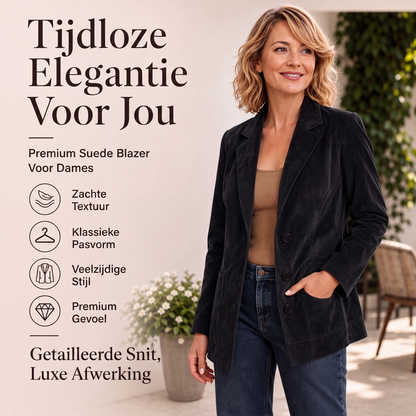 💎 Exclusieve Deal ✨ Dames Suède Blazer 🧥 Luxe Uitstraling, Zachte Textuur & Elegante Pasvorm