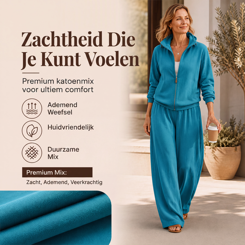 🔥 Tijdelijke Korting ✨ Dames Ritsvest & Wijde Pijpen Broek Set 👗 Comfortabele Pasvorm, Trendy Look & Perfecte Everyday Outfit
