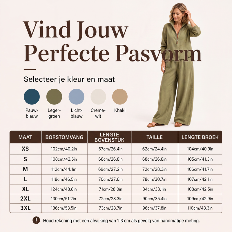 🔥 Tijdelijke Korting ✨ Dames Ritsvest & Wijde Pijpen Broek Set 👗 Comfortabele Pasvorm, Trendy Look & Perfecte Everyday Outfit
