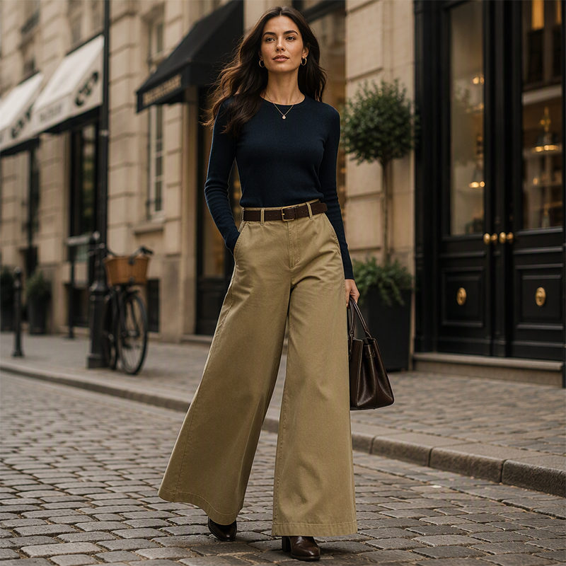 🔥Gratis verzending✈️Casual wijde pijpen broek voor dames