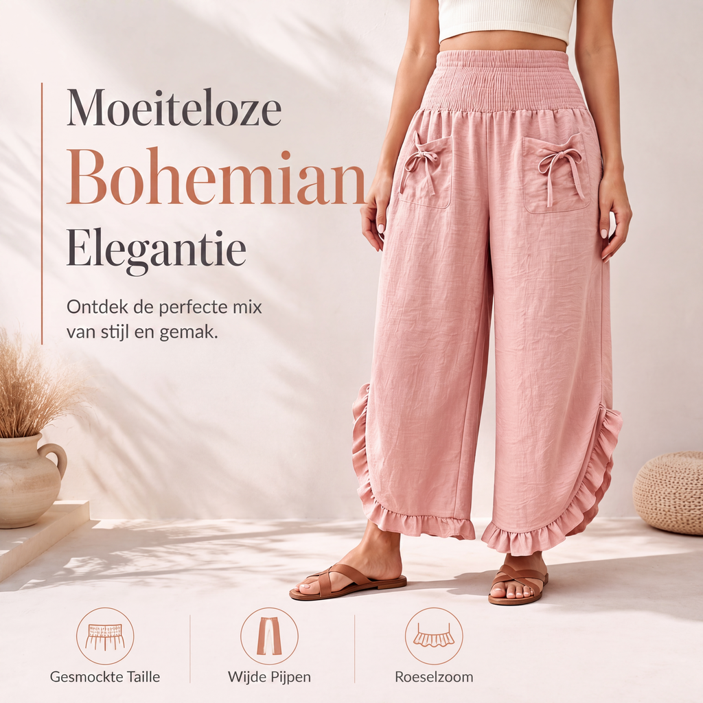 💎 Exclusieve Deal ✨ Dames Hoge Taille Geplooide Wijde Pijpen Broek 👖 Elegante Pasvorm, Comfortabele Fit & Verfijnde Look
