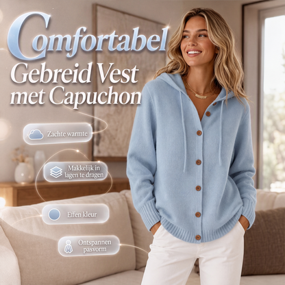 🌸 Nieuwe Collectie ✨ Dames Gebreid Vest met Capuchon 🧥 Zachte Warmte, Comfortabele Pasvorm & Casual Elegante Stijl