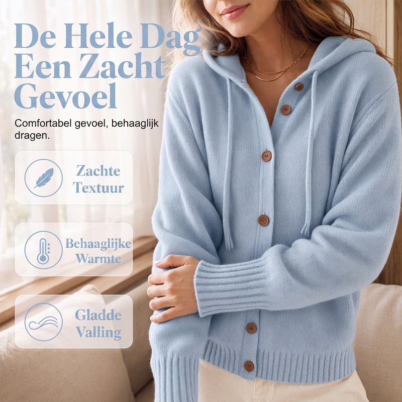 🌸 Nieuwe Collectie ✨ Dames Gebreid Vest met Capuchon 🧥 Zachte Warmte, Comfortabele Pasvorm & Casual Elegante Stijl