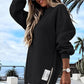 😍Lange Mouw Pullover met Rits Slit – Casual Sweatshirt Jurk voor Dames