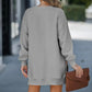 😍Lange Mouw Pullover met Rits Slit – Casual Sweatshirt Jurk voor Dames