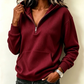 ✨🧥Casuele Geribbelde Gebreide Half-Ritshoodie voor Vrouwen🔥Limited aanbieding