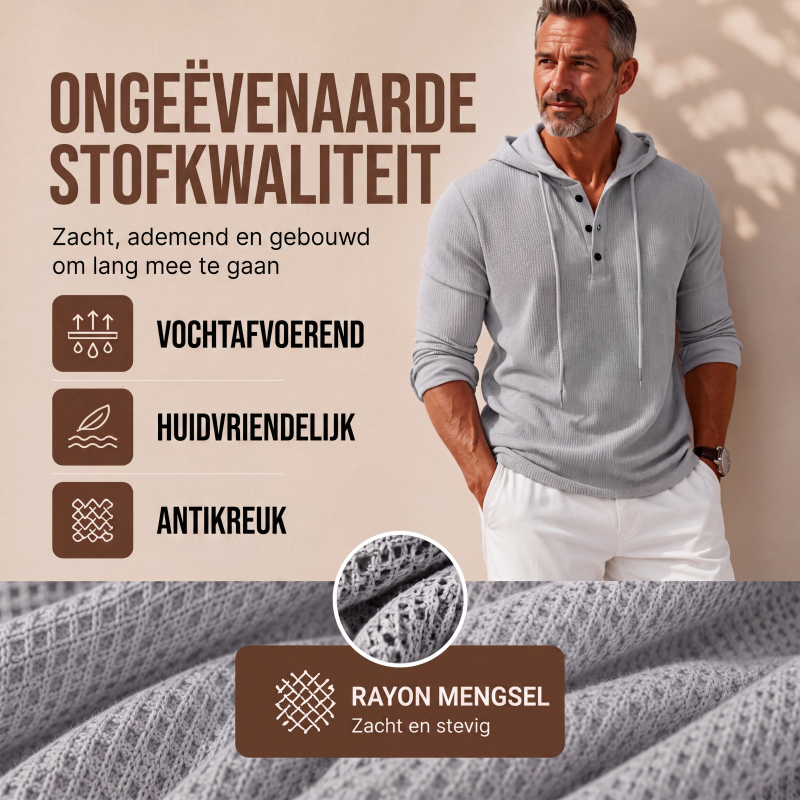 🔥Casueel hoodie sweatshirt voor dames van wafelbreisel