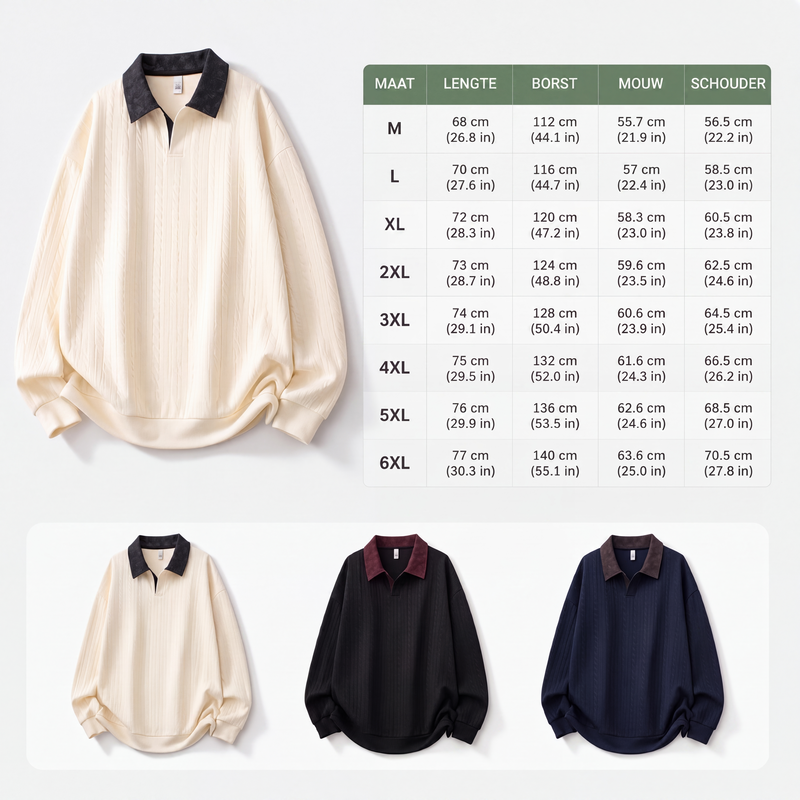🔥Vintage sweatshirt voor heren in grote maten