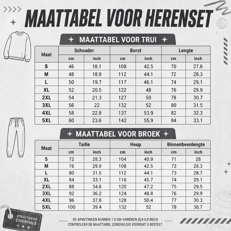 🔥Gratis verzending✈️Trainingspak voor heren: sweater met halve rits en print, en broek