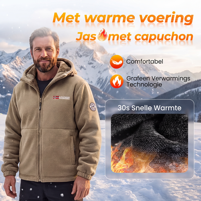 🔥Gratis verzending✈️🔥Verbeterde uniseks casual capuchonjas met grafeenisolatie (met binnenzakken)