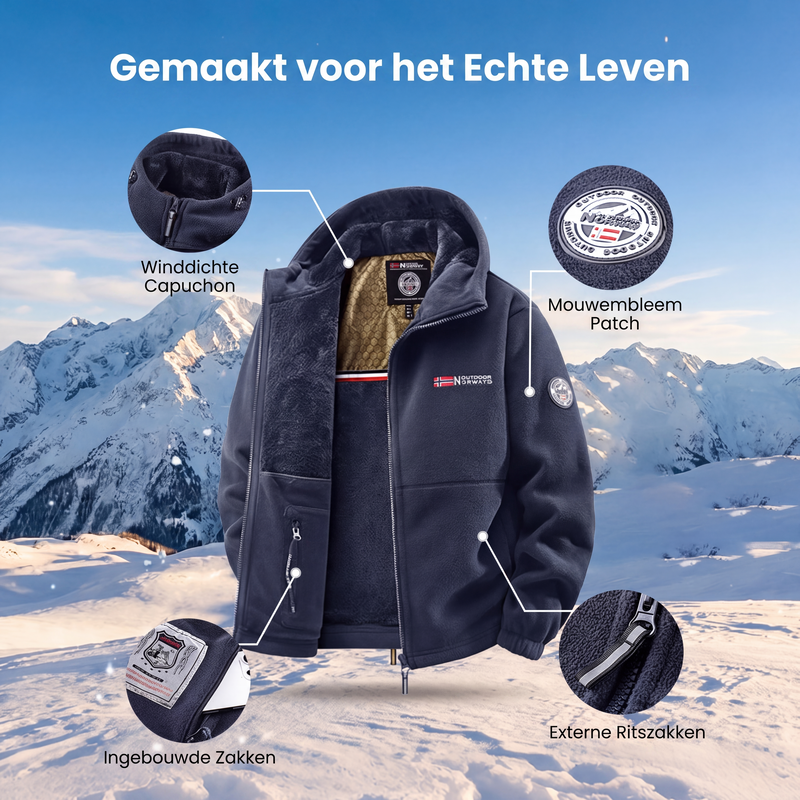 🔥Gratis verzending✈️🔥Verbeterde uniseks casual capuchonjas met grafeenisolatie (met binnenzakken)