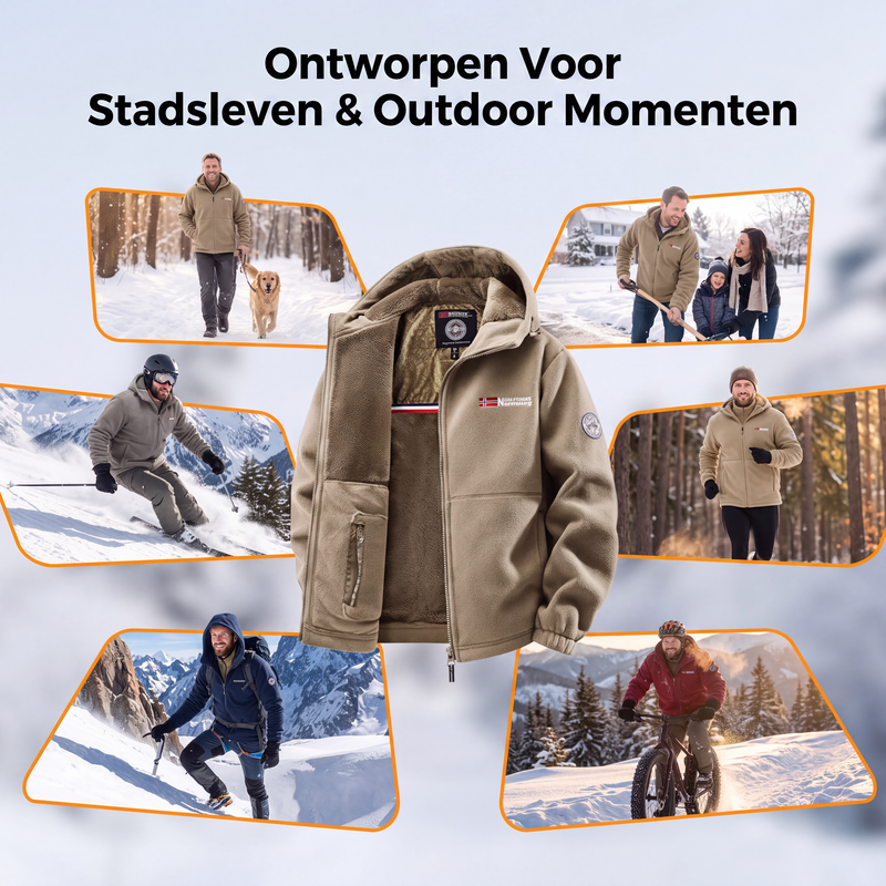 🔥Gratis verzending✈️🔥Verbeterde uniseks casual capuchonjas met grafeenisolatie (met binnenzakken)
