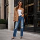 🔥 50% KORTING ✨ Dames Distressed Straight Leg Jeans 👖 Trendy Vintage Look, Comfortabele Pasvorm & Tijdloze Denim Stijl