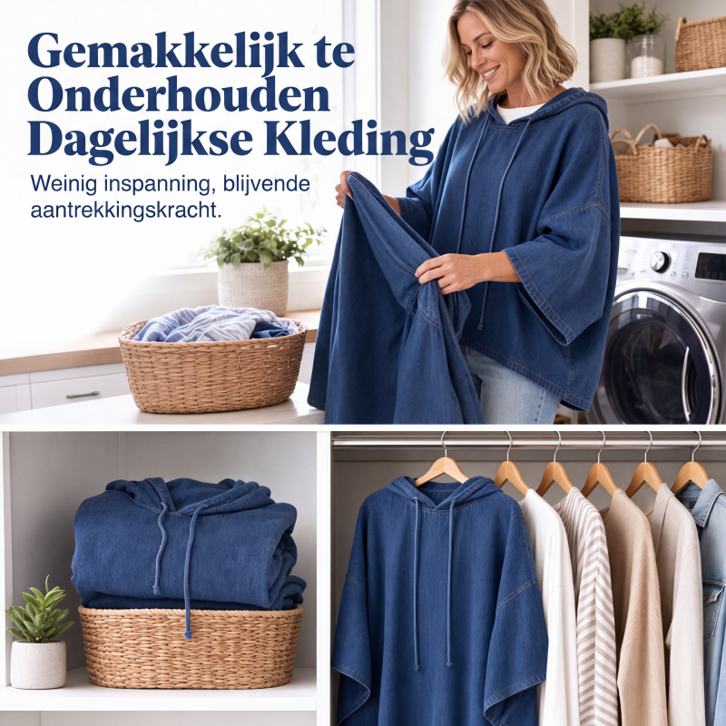 🔥 Nieuw & Trendy ✨ Dames Casual Losse Denim Hoodie 👕 Stoere Denim Look, Comfortabele Pasvorm & Trendy Streetstyle