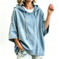 🔥 Nieuw & Trendy ✨ Dames Casual Losse Denim Hoodie 👕 Stoere Denim Look, Comfortabele Pasvorm & Trendy Streetstyle