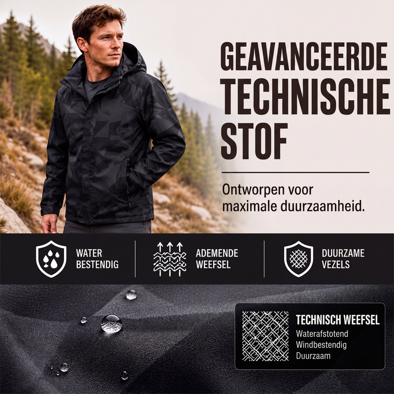 🔥Gratis verzending✈️Winddichte camouflage jack met capuchon voor heren