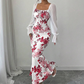👗Elegante klokvormige jurk met bloemenprint voor dames😍