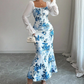 👗Elegante klokvormige jurk met bloemenprint voor dames😍