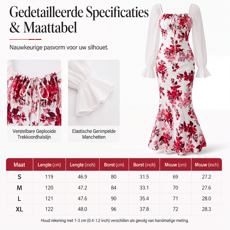 👗Elegante klokvormige jurk met bloemenprint voor dames😍